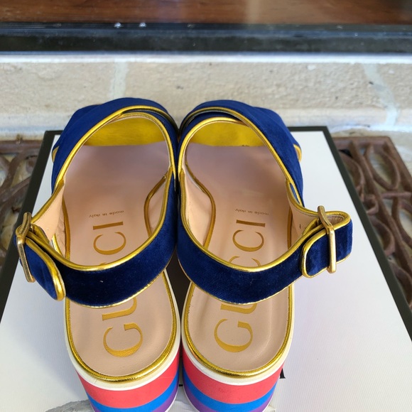 NIB Gucci Softy Velvet women’s platform sz 40 - Picture 3 of 8